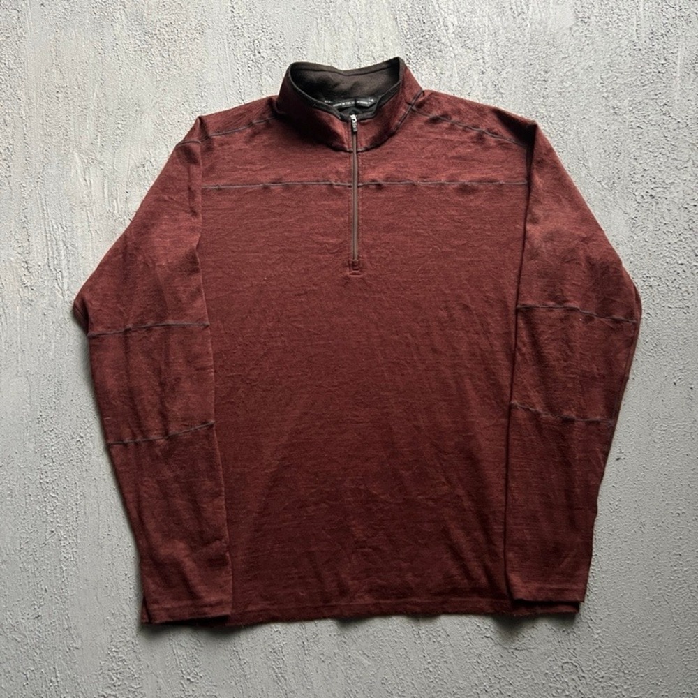 Kuhl 1/4 Zip Pullover Mens XXL Burgundy ‎ Outdoor Performance Sweater